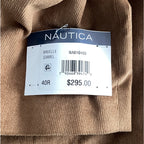 Nautica Sport Coat Men's 40 Regular Corduroy Modern Fit Camel Brown