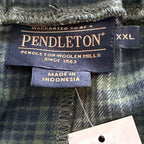 Pendleton Flannel Pajama Pant Men's XXL Elastic Drawstring Waist Green Plaid