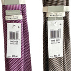 Perry Ellis Portfolio Men's Ties Lot of 2 Magenta & Brown Bartolle Mini