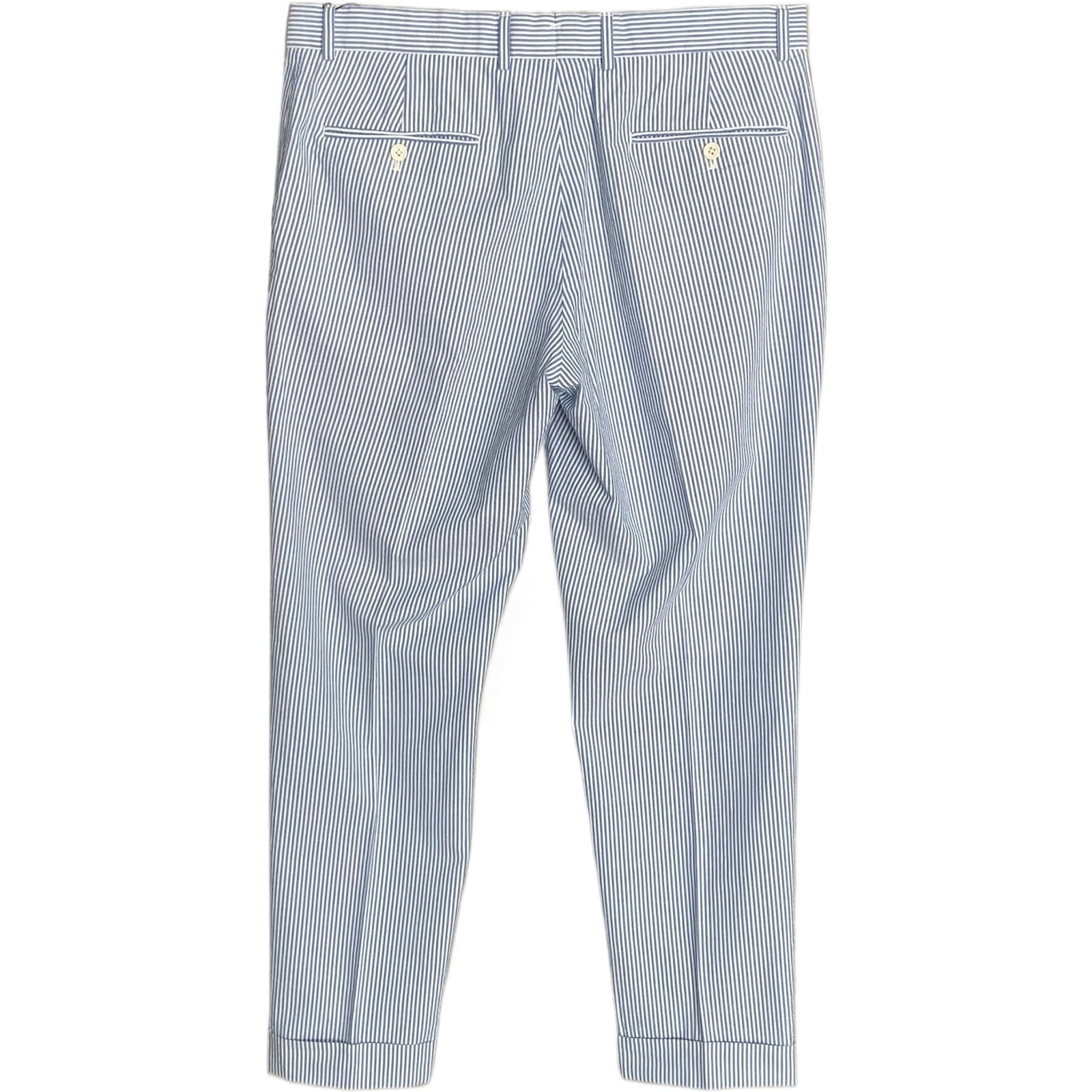 Polo Ralph Lauren Pants Men's 38x30 Seersucker Dress Pants Blue & White