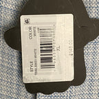 Visconti Black Men's XL Organic Cotton Long Sleeve Button Up Shirt White