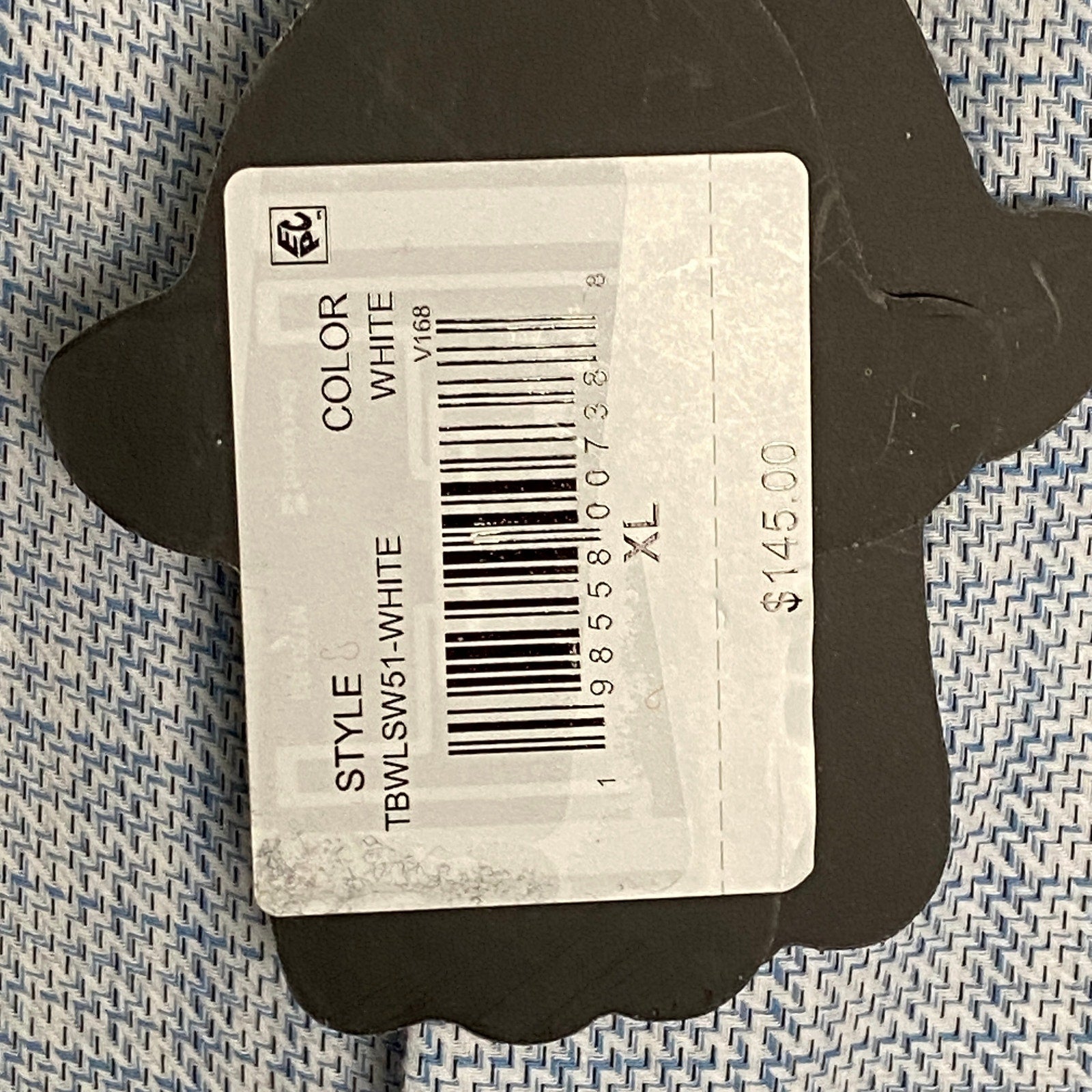 Visconti Black Men's XL Organic Cotton Long Sleeve Button Up Shirt White