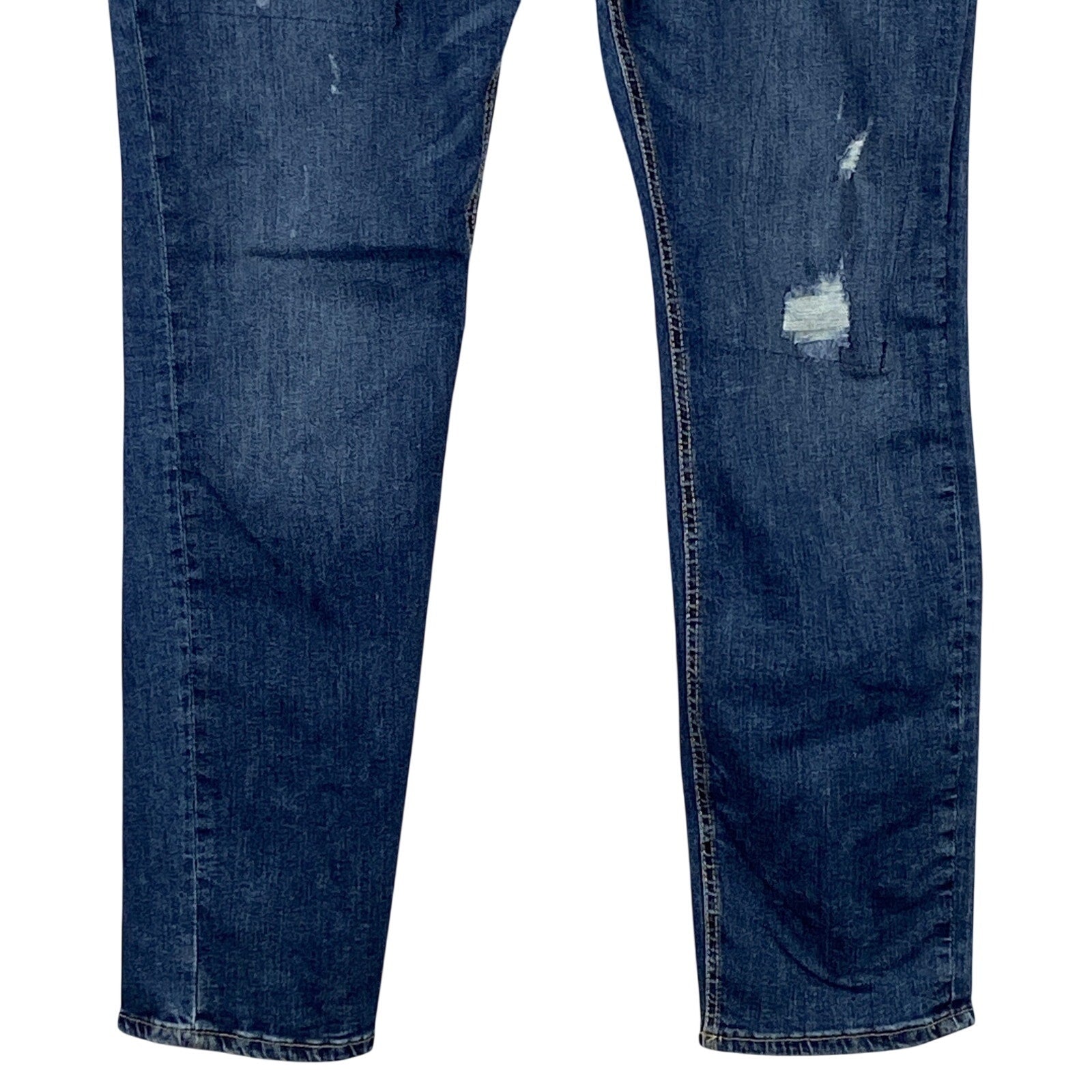 Sun + Stone Jeans Men's 36x30 Slim-Fit Distressed Blue Denim Riverview Wash