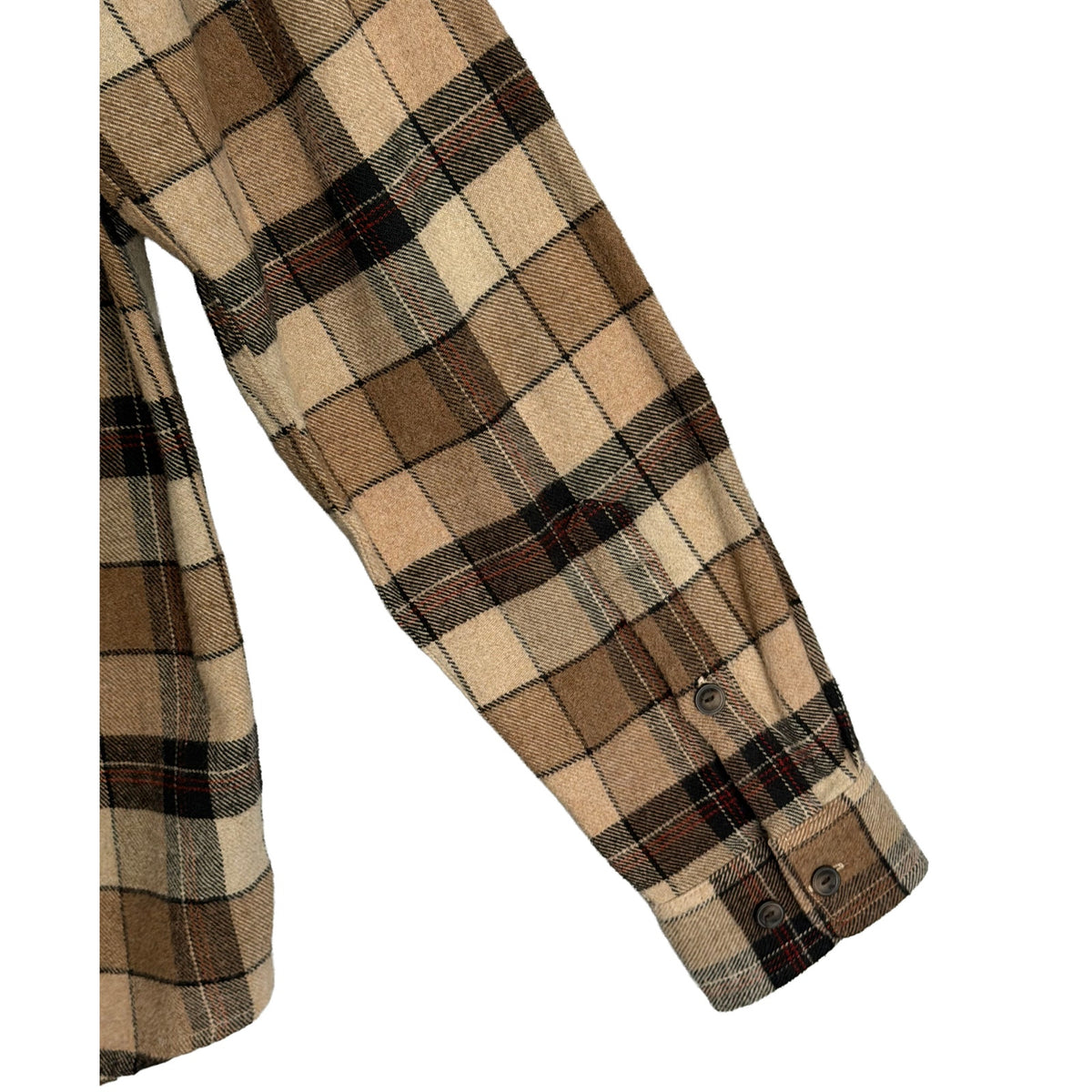 The Normal Brand Shirt Men's Medium Long Sleeve Soft Flannel Mink Plaid