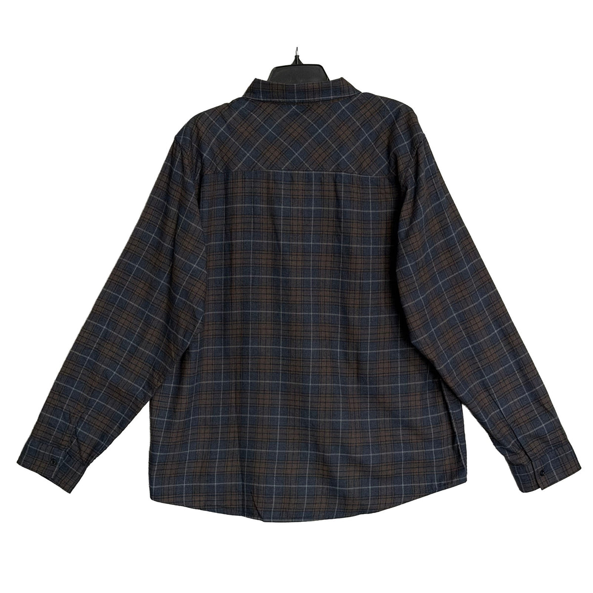 AG Los Angeles Wayne Long Sleeve Work Shirt Men's XXL Relaxed Fit Navy Plaid