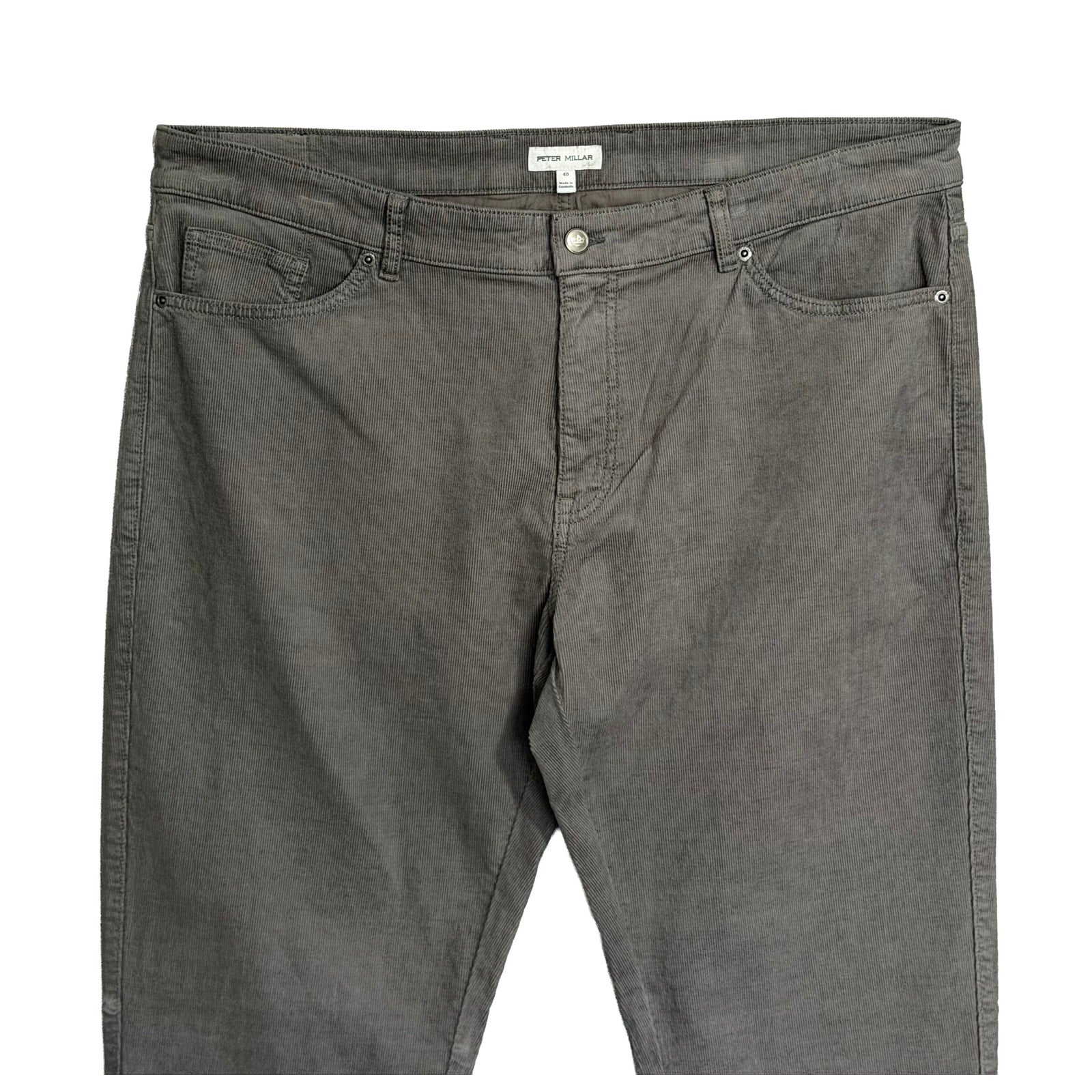 Peter Millar Pants Men's 40"x33" Superior Soft Corduroy 5-Pocket Oslo Grey NWT