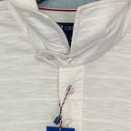 Daniel Cremieux Polo Shirt Men's XL Short Sleeve Polo Shirt White Stripe