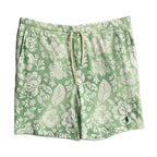 Polo Ralph Lauren Shorts Men's Medium Fleece Shorts Drawstring Green White NEW
