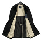 Tommy Hilfiger Men's 38 Regular Double-Breasted Belted Trench Coat Black