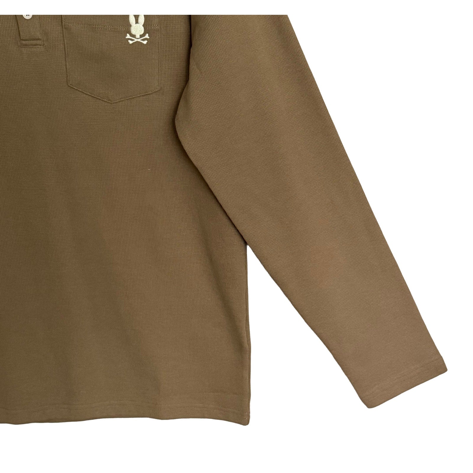 Psycho Bunny Henley T-Shirt Men's XL Long Sleeve Chest Pocket Dusky Green