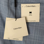 Calvin Klein Dress Pant Men's 42"x30" Slim Fit Flat Front Stretch Blue Plaid