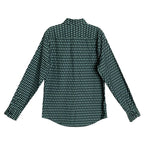 Penguin Shirt Men's Small Long Sleeve Button-Down Shirt Green Geo Print