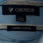 Daniel Cremieux Shirt 38 Men's Small Pima Cotton Polo Blue & Gray Stripe