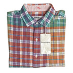 Tommy Bahama Shirt Men's Medium "Barbados Breeze Stretch" Plaid Linen Blend