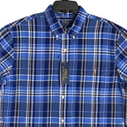 Polo Ralph Lauren Shirt Men's Medium Classic Fit Button-Down Blue Plaid