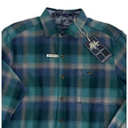 Tommy Bahama Shirt Men's Small Canyon Beach Flannel Fireside Check Seaway