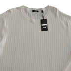Murano Comfort Luxe Textured Sweater Men's 4XT Big & Tall Crew Neck Cream
