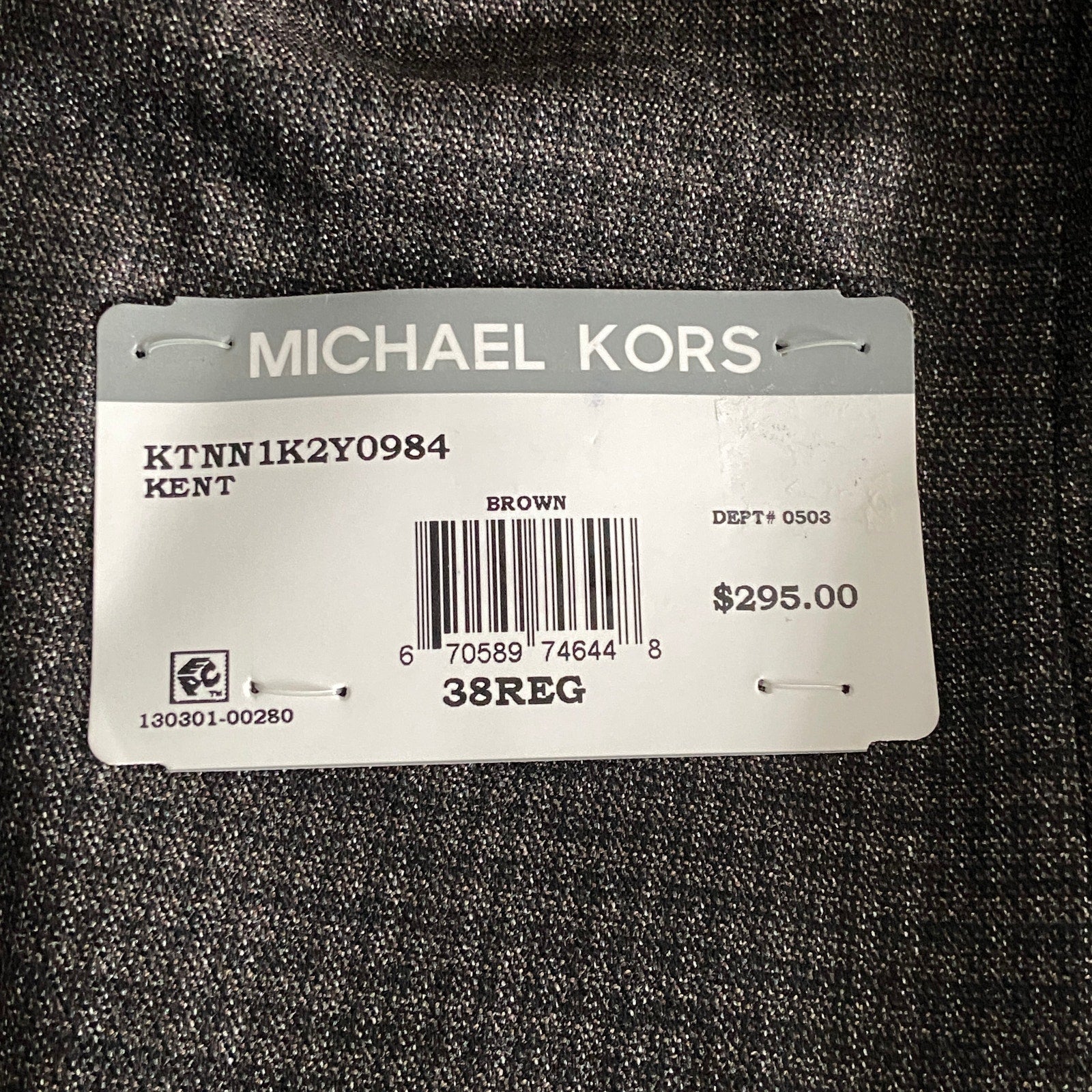Michael Kors Sport Coat Men's 38 Regular Classic Fit Kent Brown Check