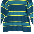 Chubbies Rugby Shirt Men's Medium Long Sleeve Cotton Green Stripe
