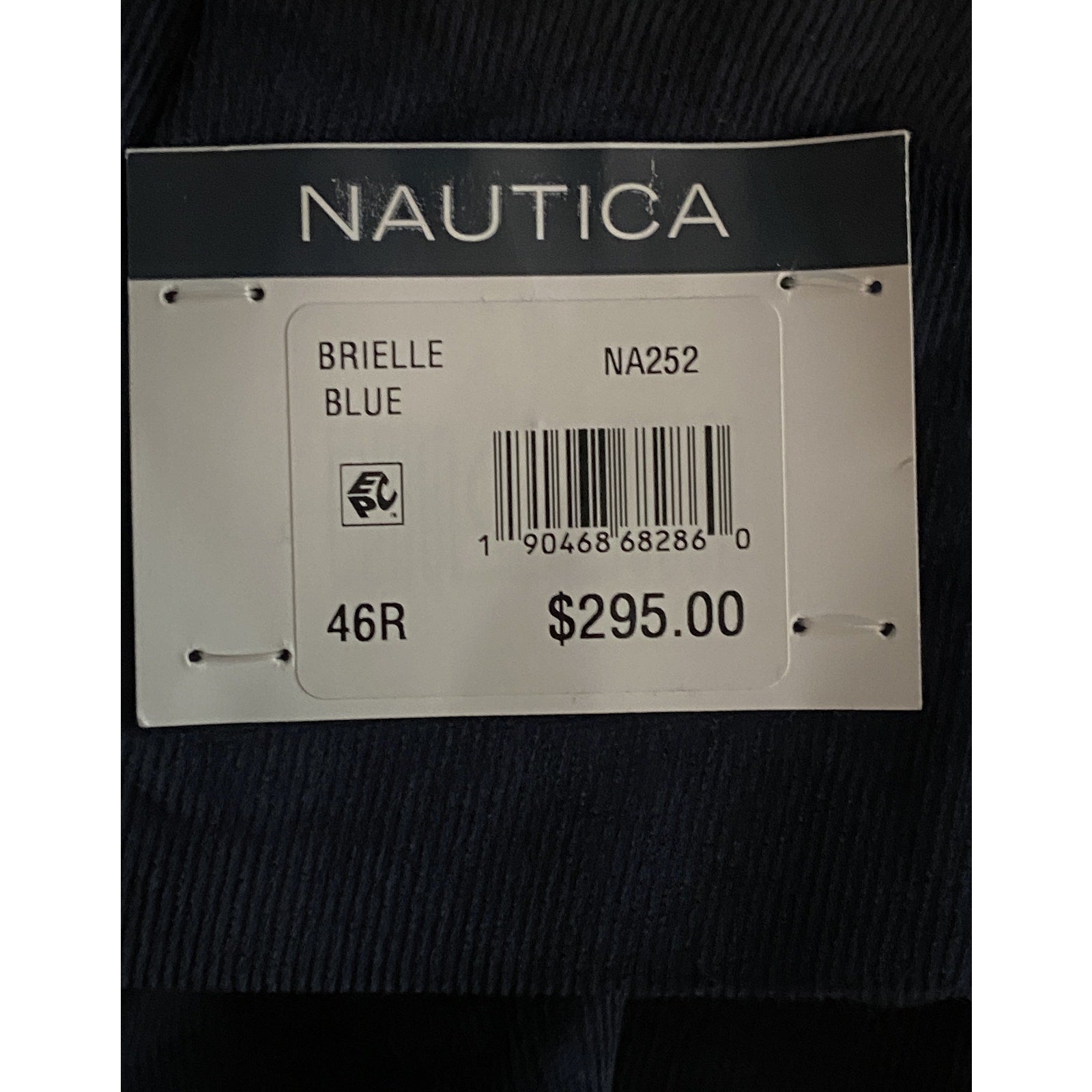 Nautica Sport Coat Men's 46 Regular Corduroy Blazer Modern Fit Navy Blue