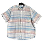 Tommy Bahama Shirt Men's XXL "Sand Linen Sicily Stripe" Linen Blend NEW w/Flaw