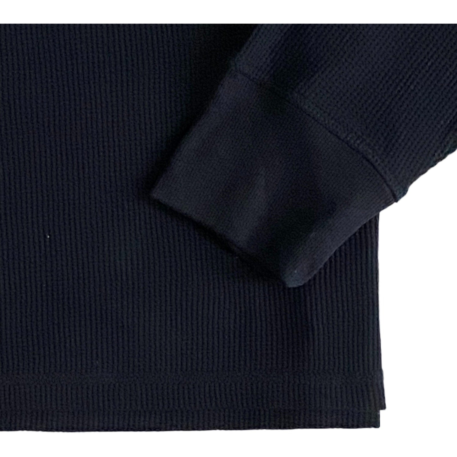 Tommy Hilfiger Tee Men's Large Long Sleeve Waffle-Knit Crew Neck Navy Blue