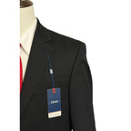 IZOD Suit Coat Men's 38 Long Suit Jacket Isaac Stretch Solid Black