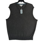 Daniel Cremieux Sweater Vest Men's XXL Supima Cotton Cashmere Blend Charcoal