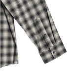 Michael Kors Flannel Shirt Men's XXL Classic Fit Black Grey Plaid Stretch