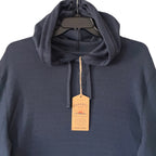 Faherty Legend Lounge Sweater Hoodie Men's XXL Organic Cotton Navy Twill