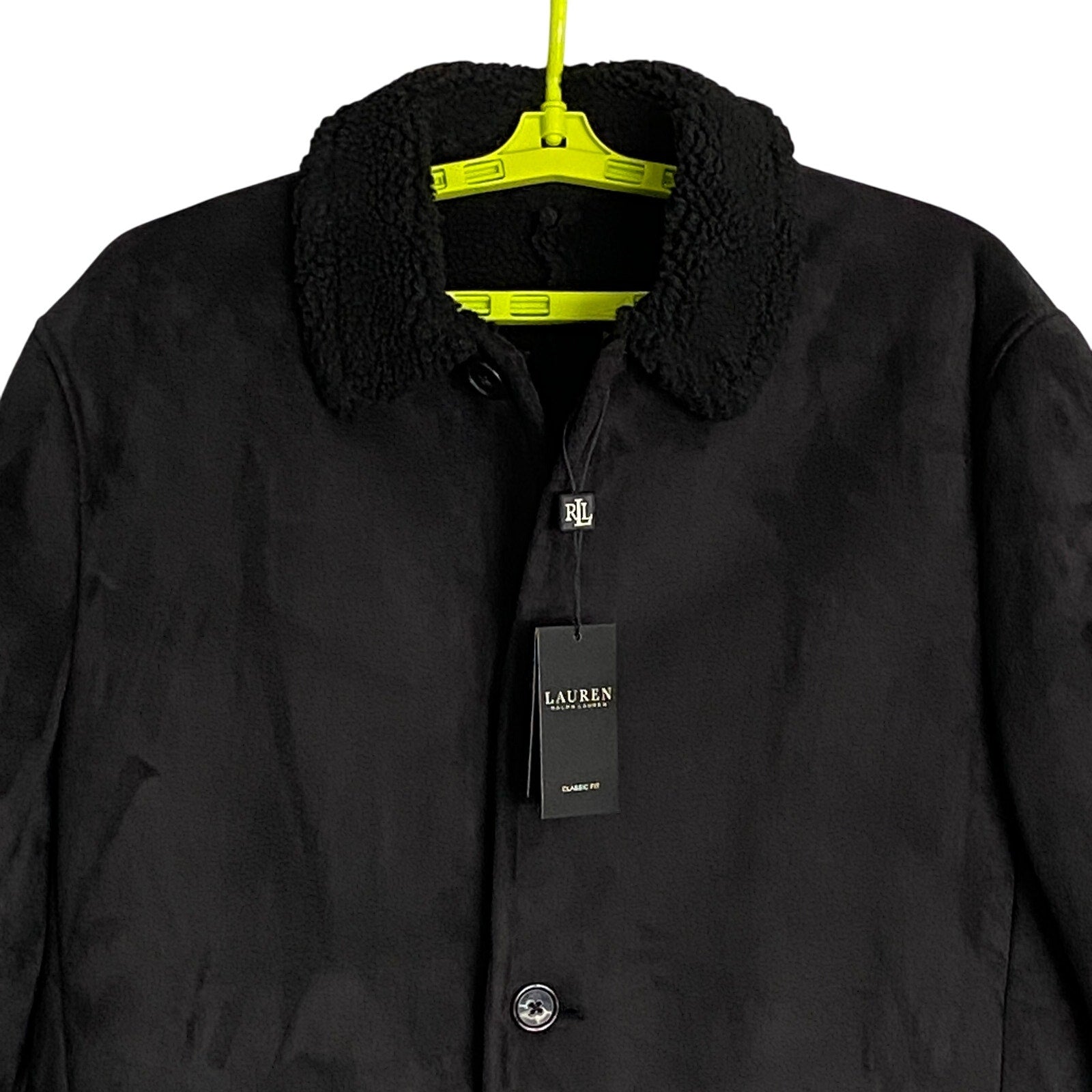 Lauren Ralph Lauren Men's 44REG Lefferts Classic-Fit Faux-Shearling Overcoat