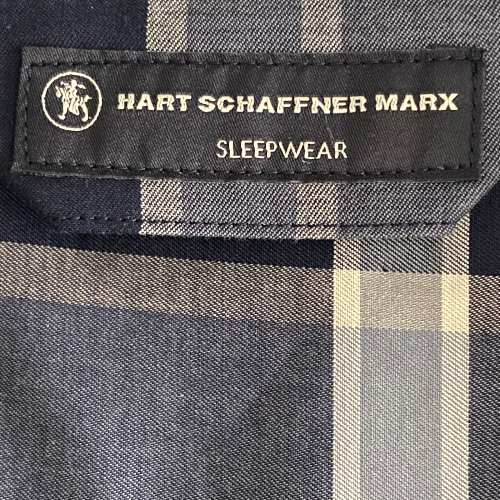 Hart Schaffner Marx Sleepwear Men's Medium Pajama Set Blue Plaid