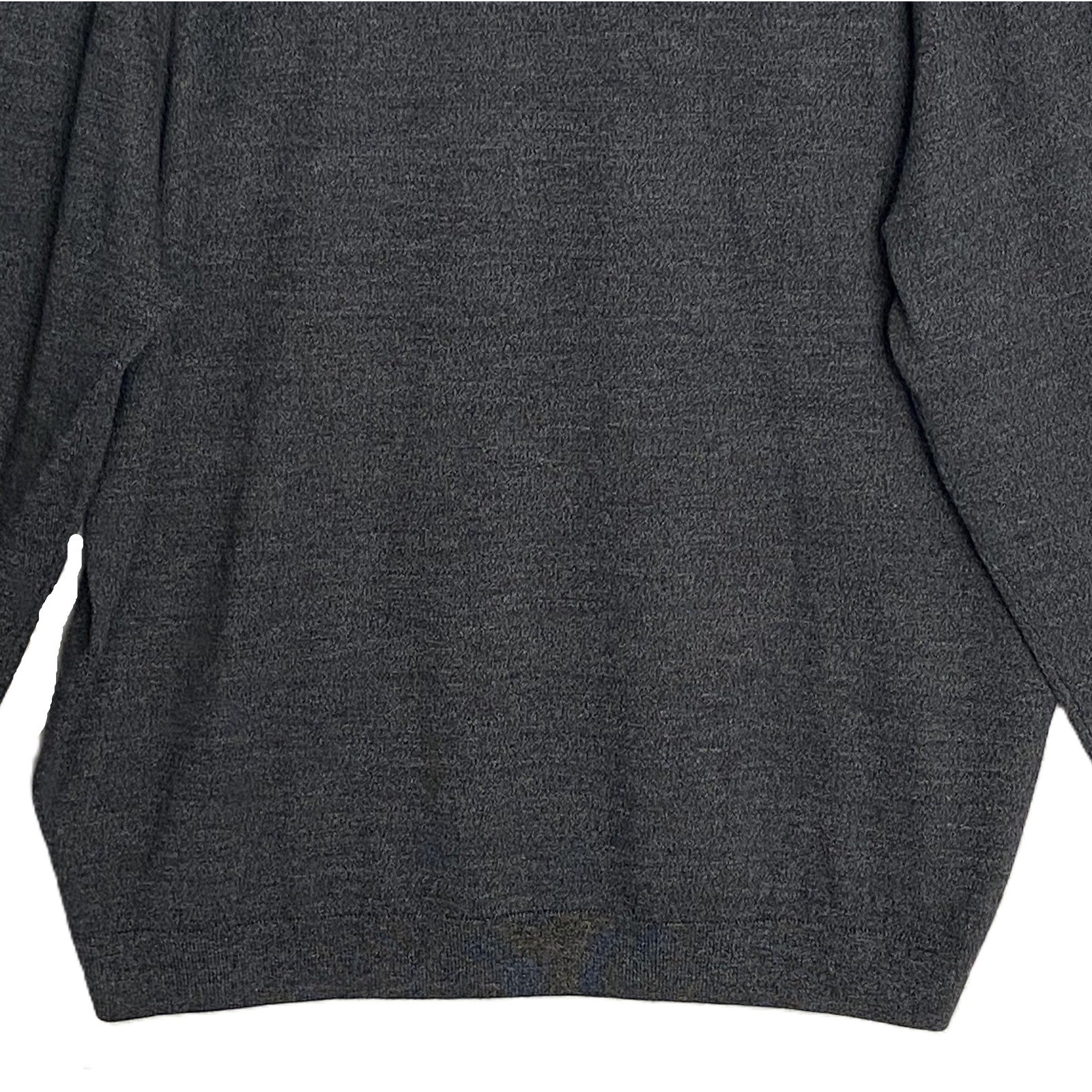 Hart Schaffner Marx Sweater Men's 3XB Big & Tall V-Neck Merino Wool Charcoal