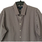 Mizzen+Main Shirt Men's XXL Leeward Trim Fit Long Slv Eggplant Crew Gingham