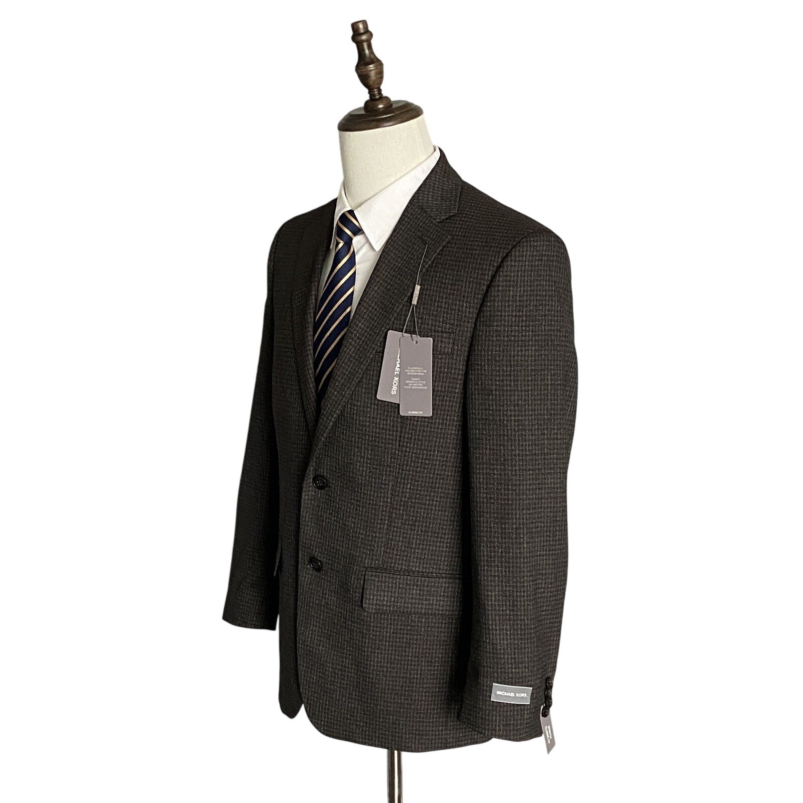 Michael Kors Sport Coat Men's 38 Regular Classic Fit Kent Brown Check