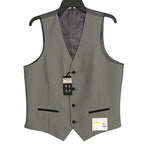 Alfani Tuxedo Vest Men's Small Slim Fit Stretch Fabric Grey & Black