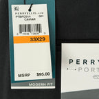 Perry Ellis Portfolio Pants Men's 33"x29" Dress Pants Modern Fit Caviar