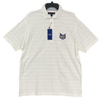 Daniel Cremieux Polo Shirt Men's XL Short Sleeve Polo Shirt White Stripe