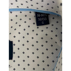Nautica Dress Shirt Men's 14-14.5 32/33 Performance Slim Fit White Diamond