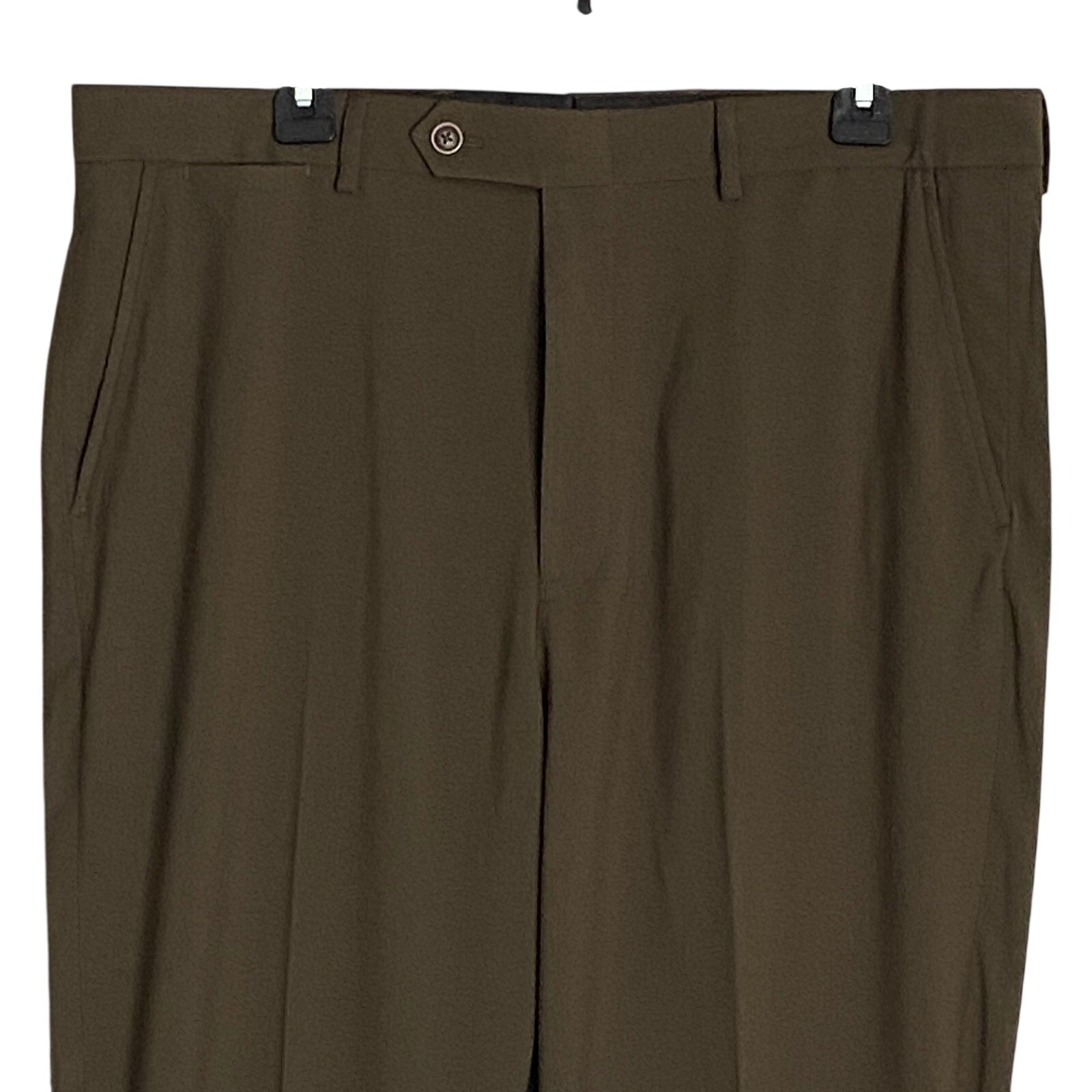 Nautica Men's Suit 40L 36W 2-Piece Suit Modern Fit Gaff Active Stretch Olive