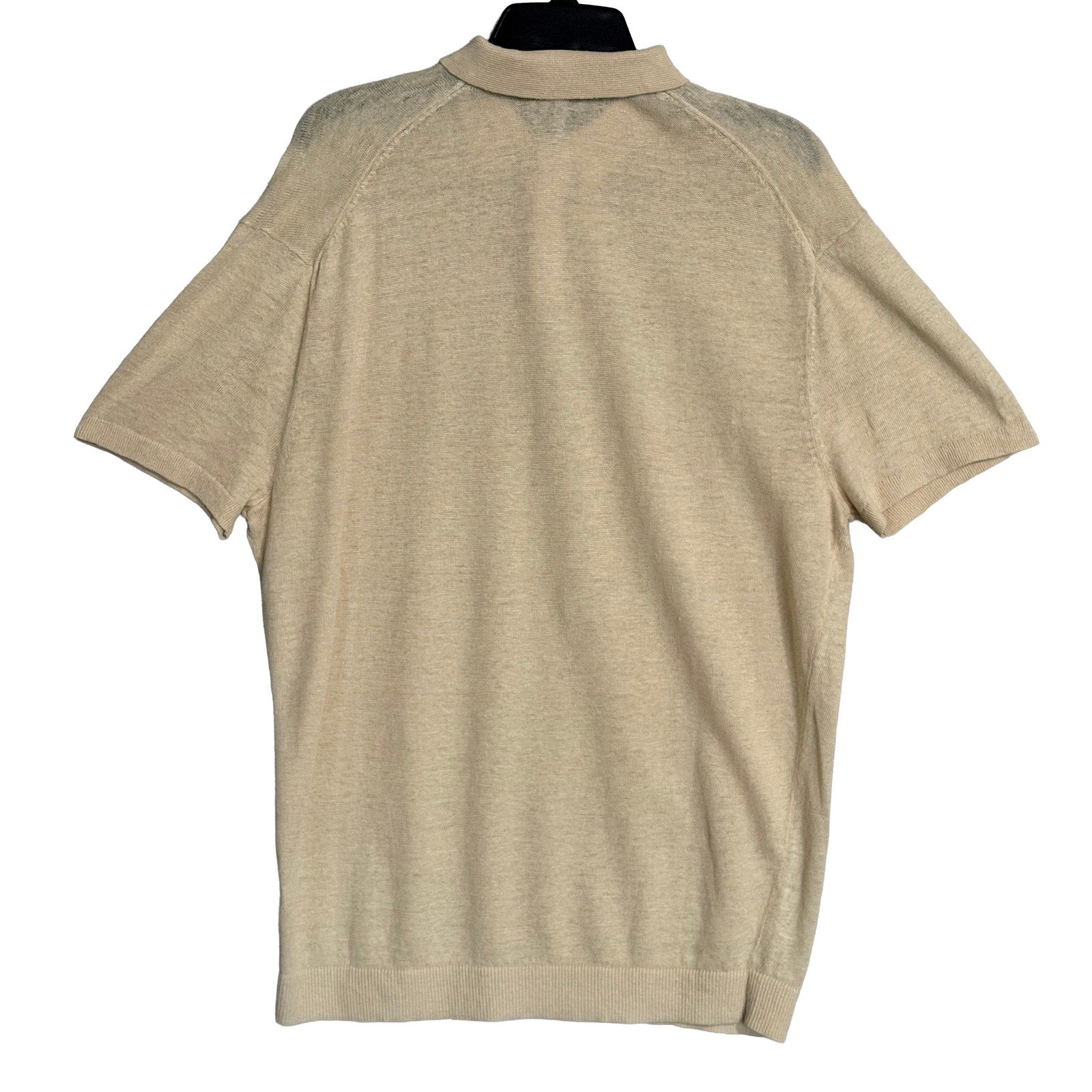 Daniel Cremieux Linen Shirt Men's Large Polo Shirt Key West Collection Beige