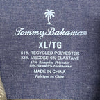 Tommy Bahama Flannel Shirt Men's XL "Fireside Palm Springs" Stretch Tea Leaf