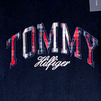 Tommy Hilfiger T-Shirt Men's XL Long Sleeve Waffle-Knit Crew Neck Navy Blue