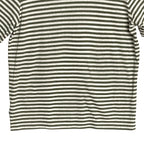 Boss Short Sleeve T-Shirt Men's 3XT Big & Tall Cotton Linen Green Stripe