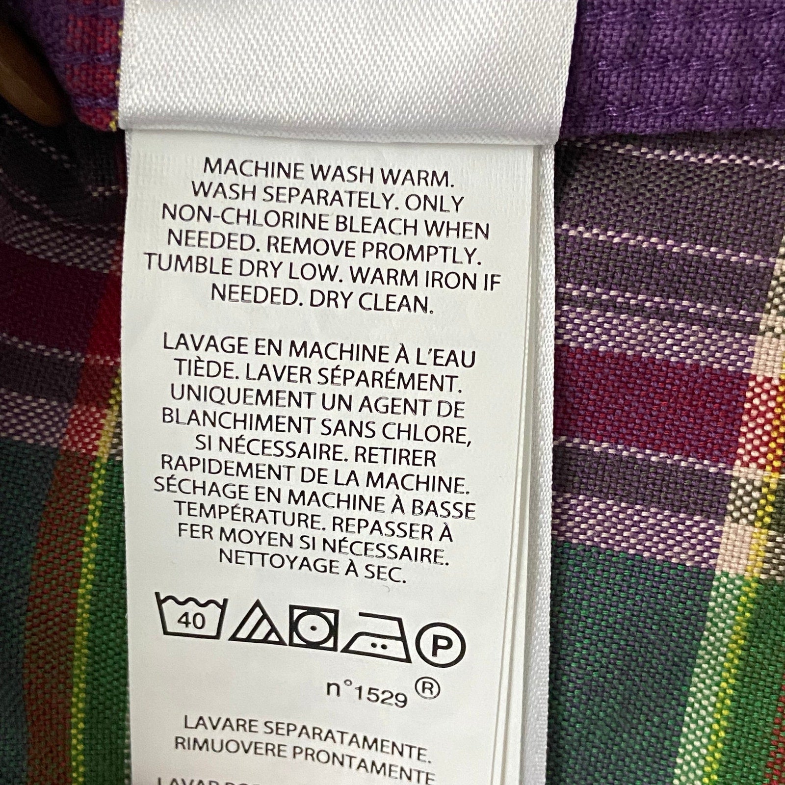 Polo Ralph Lauren Shirt Men's Small Classic Fit Long Slv Purple/Green Plaid