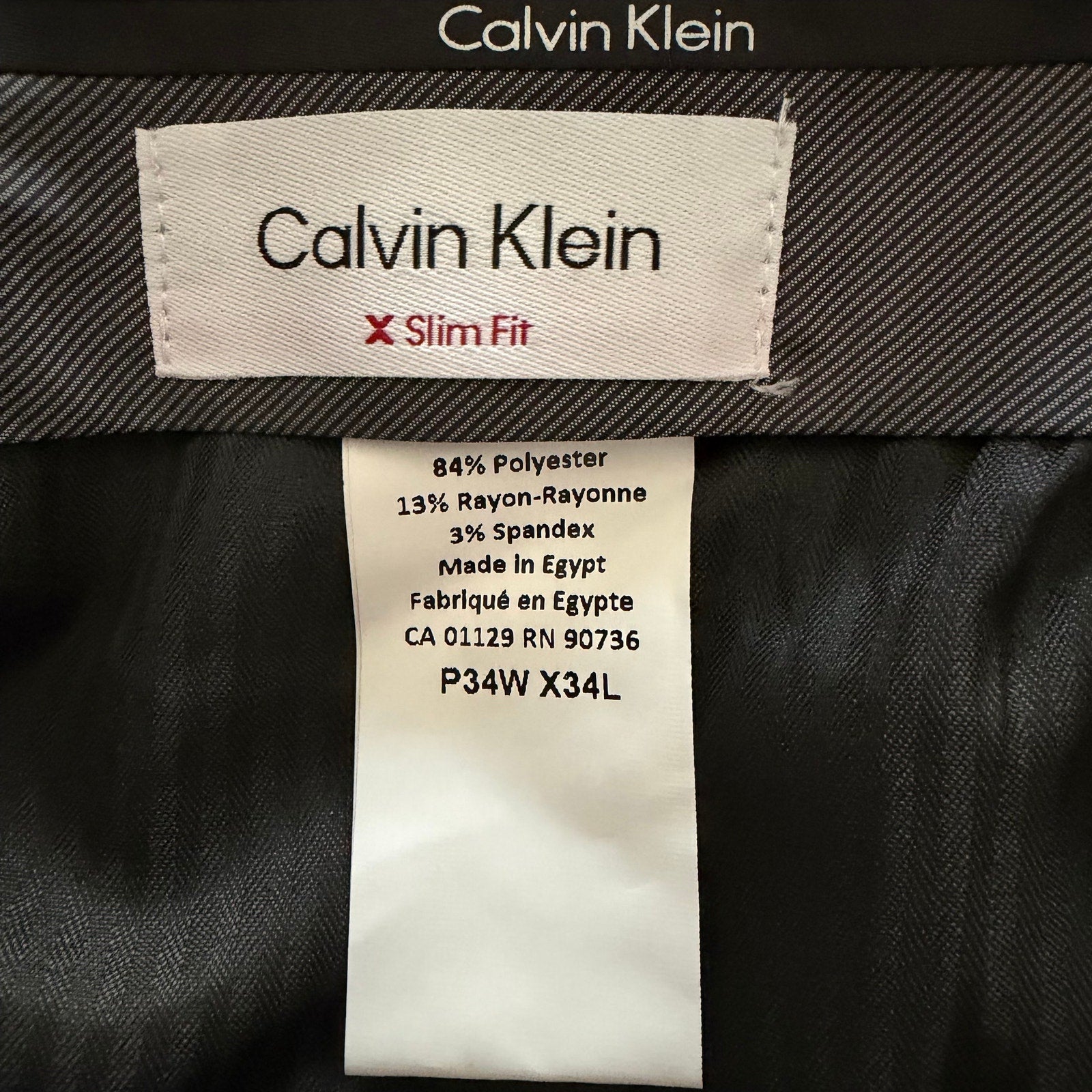 Calvin Klein Dress Pants Men's 34"x34" Slim Fit Stretch Jerome Blue