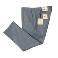 Calvin Klein Dress Pant Men's 42"x30" Slim Fit Flat Front Stretch Blue Plaid