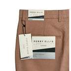 Perry Ellis Portfolio Pants Men's 33"x32" Slim Fit Dress Pant Stretch Salmon