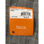 Tallia Verdello Suit Jacket Men's 40 Regular Stretch Wool Cream/Brown Plaid