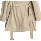 Tommy Hilfiger Men's 40 Short Double-Breasted Belted Trench Coat Beige
